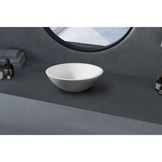 Раковина-чаша Abber Stein 40 см AS2608, белый матовый - фото 3