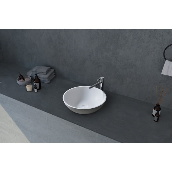 Раковина-чаша Abber Stein 40 см AS2608, белый матовый - фото 4