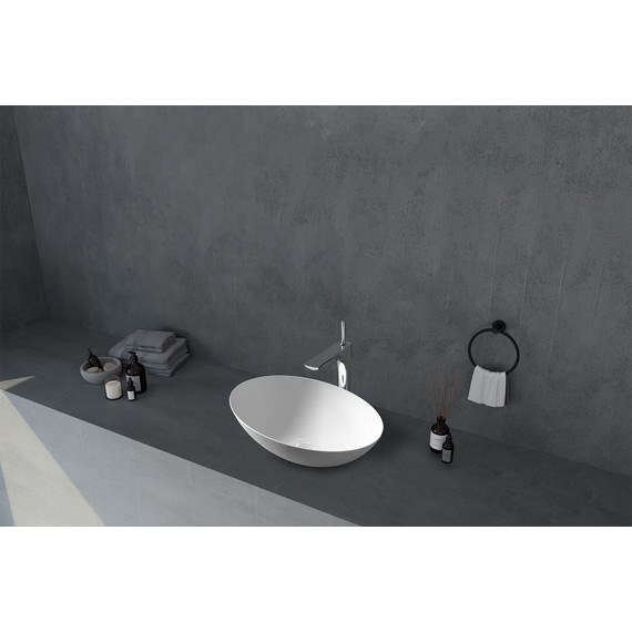 Раковина-чаша Abber Stein 50 см AS2609, белый матовый - фото 2