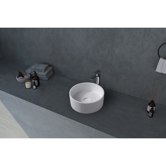 Раковина-чаша Abber Stein 40 см AS2612, белый матовый - фото 2