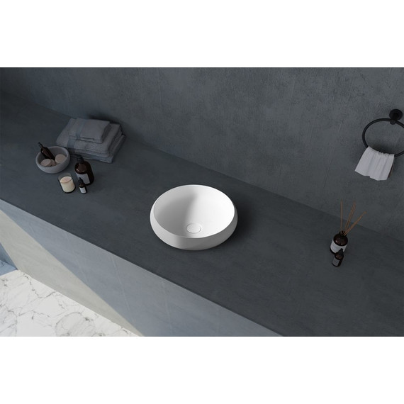 Раковина-чаша Abber Stein 40 см AS2613, белый матовый - фото 2