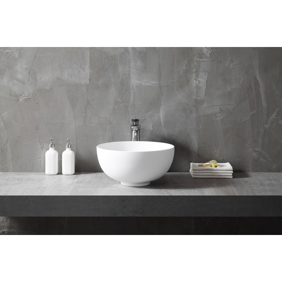 Раковина-чаша Abber Stein 40 см AS2617, белый матовый - фото 3