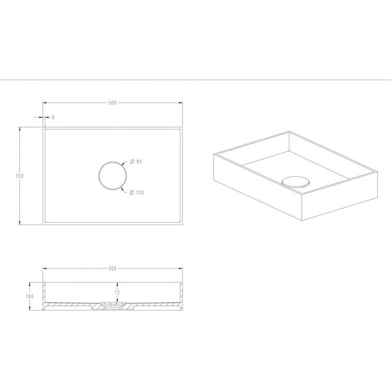 Раковина-чаша Abber Stein 50 см AS2621, белый матовый - фото 4