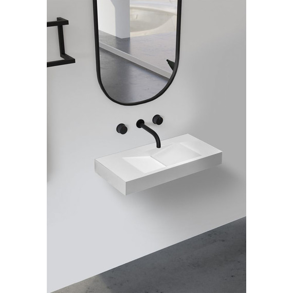 Раковина подвесная Abber Stein 100 см AS2641, белый матовый - фото 2