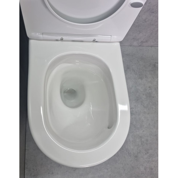 Унитаз-компакт CeramaLux Rimless TR2176 с крышкой микролифт (Система смыва торнадо) - фото 6