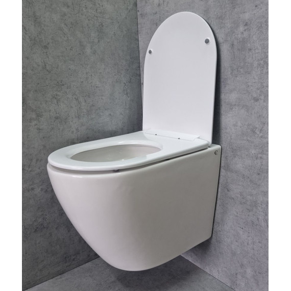 Унитаз подвесной CeramaLux Rimless TR2196 с крышкой микролифт (Система смыва торнадо) - фото, картинка 5 Унитаз подвесной CeramaLux Rimless TR2196 с крышкой микролифт (Система смыва торнадо) - фото 5