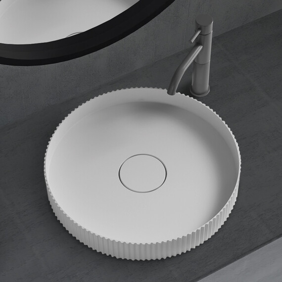 Раковина-чаша Abber Stein 40 см AS2604, белый матовый - фото 