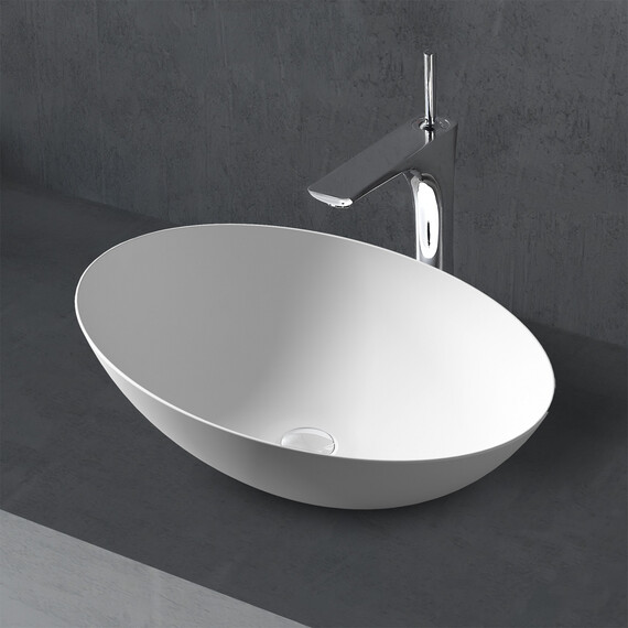 Раковина-чаша Abber Stein 50 см AS2609, белый матовый - фото 