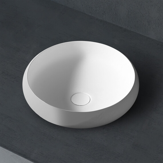 Раковина-чаша Abber Stein 40 см AS2613, белый матовый - фото 