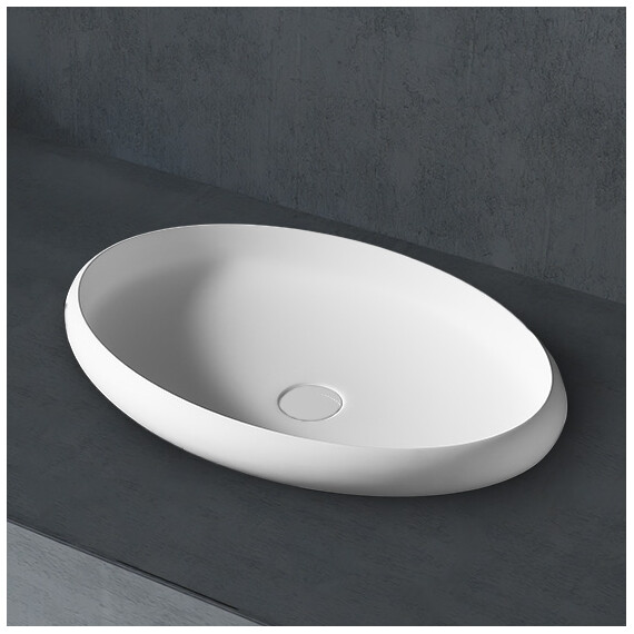 Раковина-чаша Abber Stein 60 см AS2614, белый матовый - фото 