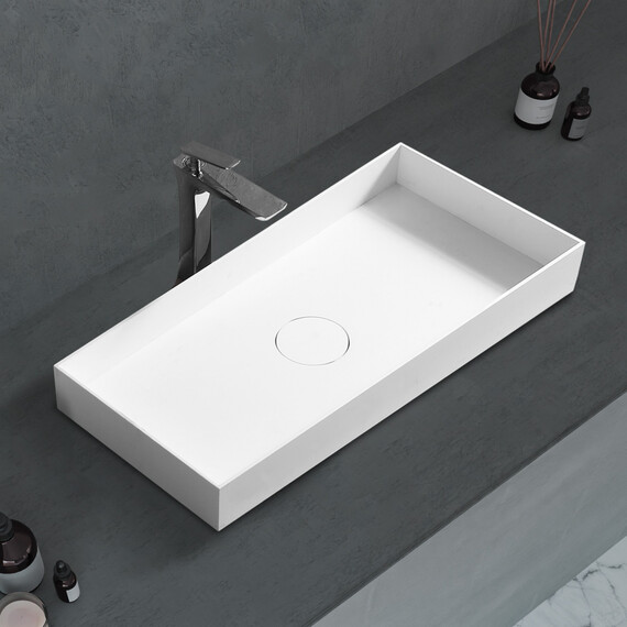 Раковина-чаша Abber Stein 80 см AS2622, белый матовый - фото 