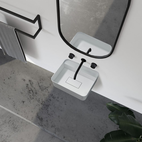 Раковина подвесная Abber Stein 50 см AS2626, белый матовый - фото 4