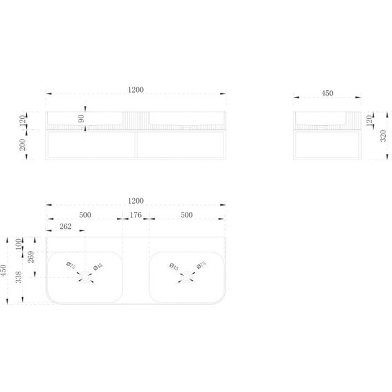 Раковина с консолью Abber Stein 120 см AS2646, белый матовый - фото 3