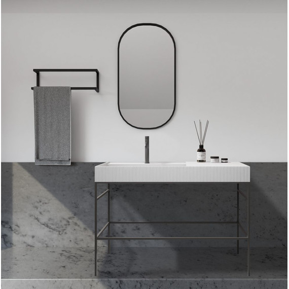 Раковина с консолью Abber Stein 120 см AS2647, белый матовый - фото 2