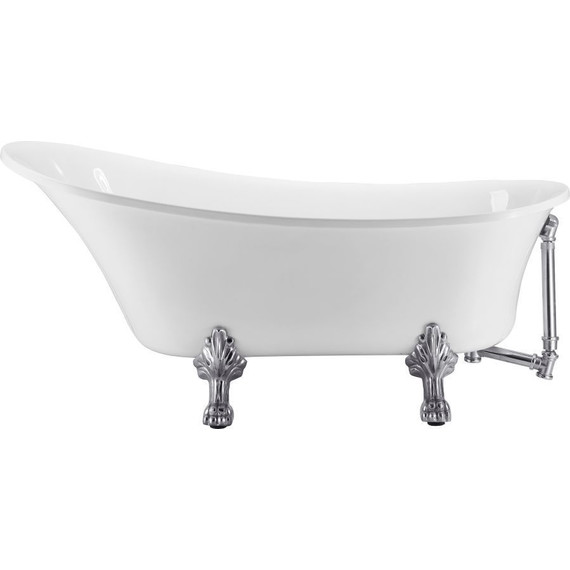 Ванна отдельностоящая Grossman Retro 162x71 см GR-1002M, белый матовый - фото 3