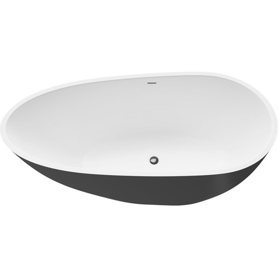 Ванна отдельностоящая Grossman Fly 160x80 см GR-1103MB, черный матовый, Размер - мм: 1600х800 - фото 