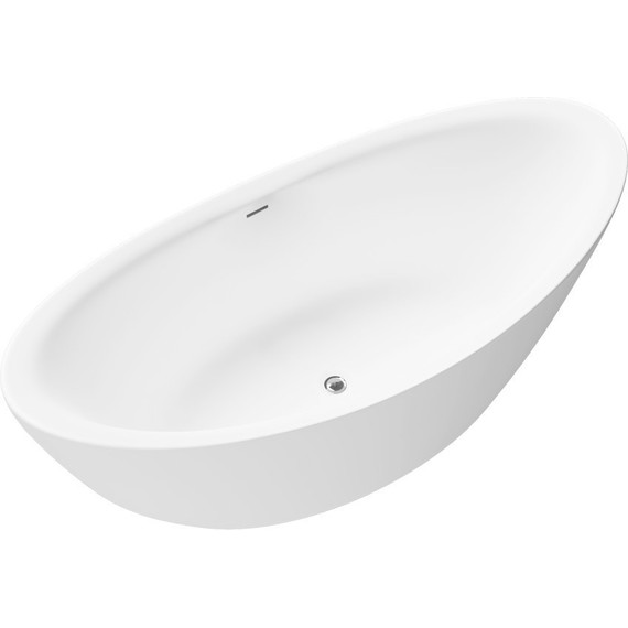 Ванна отдельностоящая Grossman Galaxy 180x85 см GR-1402M, белый матовый - фото 