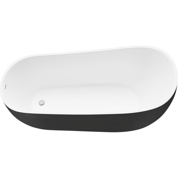 Ванна отдельностоящая Grossman Galaxy 170x75 см GR-1403MB, черный матовый - фото 4