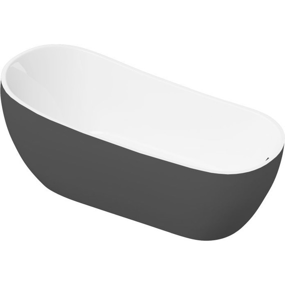 Ванна отдельностоящая Grossman Galaxy 170x75 см GR-1403MB, черный матовый - фото 5