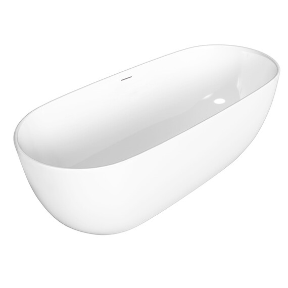 Ванна отдельностоящая Grossman Classic 170x80 см GR-2501M, белый матовый - фото 