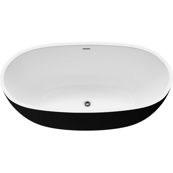 Ванна отдельностоящая Grossman Classic 150x78 см GR-2403MB, черный матовый - фото 2