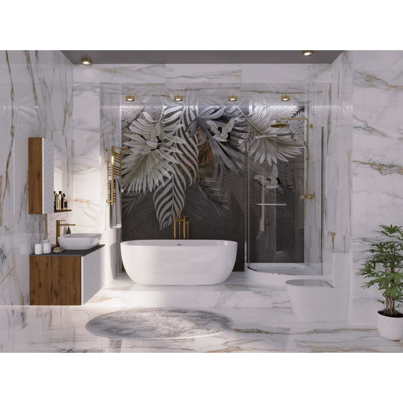 Ванна отдельностоящая Grossman Classic 170x80 см GR-2501M, белый матовый - фото 4