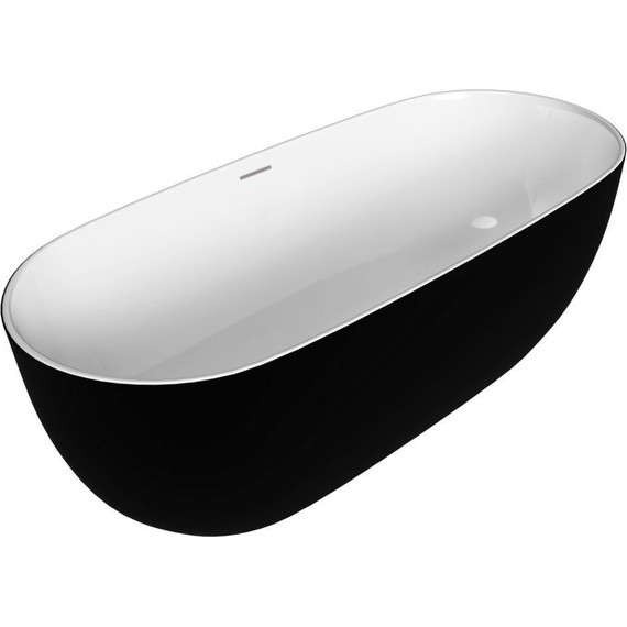Ванна отдельностоящая Grossman Classic 160x80 см GR-2502MB, черный матовый - фото 