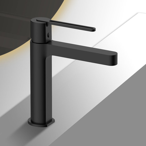 Смеситель для раковины Vincea Rondo VBF-1R1MB, черный - фото 2