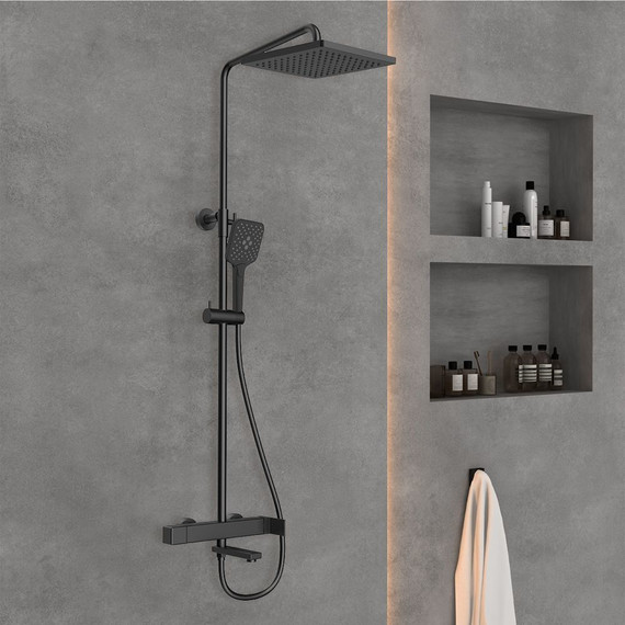 Душевая стойка Vincea Cube VSFS-1C1MB, черный - фото 2