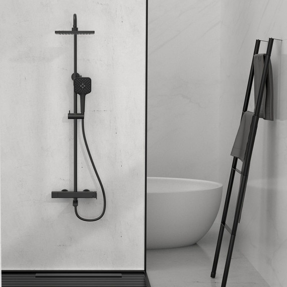 Душевая стойка Vincea Cube VSFS-1C1MB, черный - фото 3