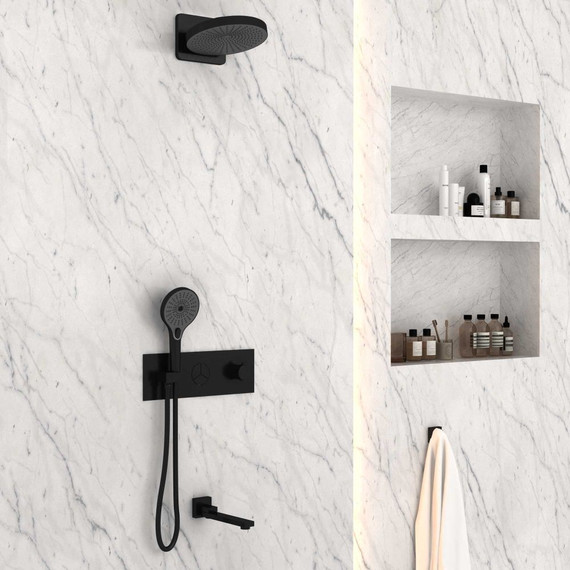 Душевая система для ванны Vincea Inspire VSFW-432TI1MB, черный - фото 3