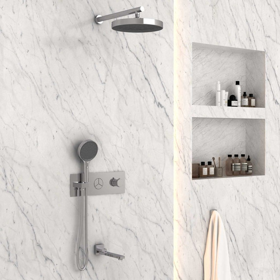 Душевая система для ванны с термостатом Vincea Inspire VSFW-432TI2CH - фото 2