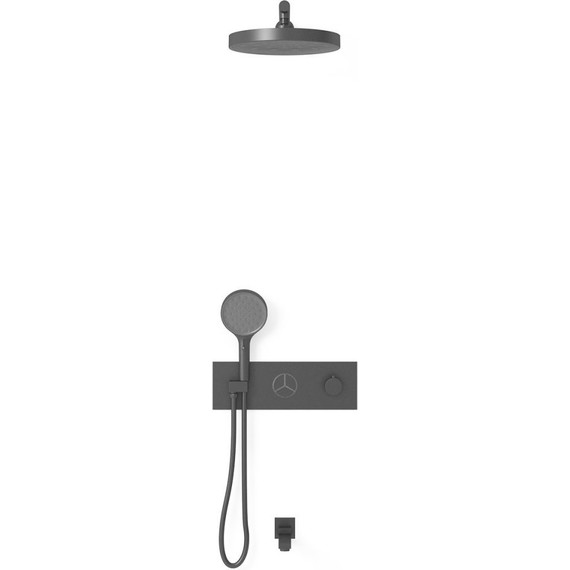 Душевая система для ванны с термостатом Vincea Inspire VSFW-432TI2MB, черный - фото 2