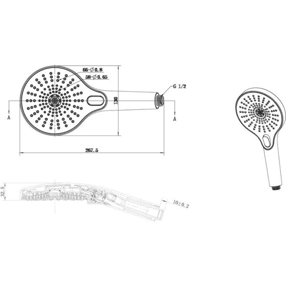 Душевая система для ванны с термостатом Vincea Inspire VSFW-433TI1MB. черный - фото 14