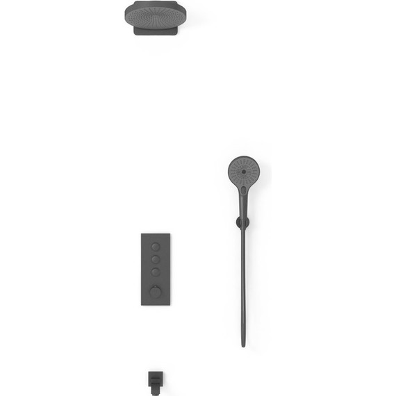 Душевая система для ванны с термостатом Vincea Inspire VSFW-433TI1MB. черный - фото 2