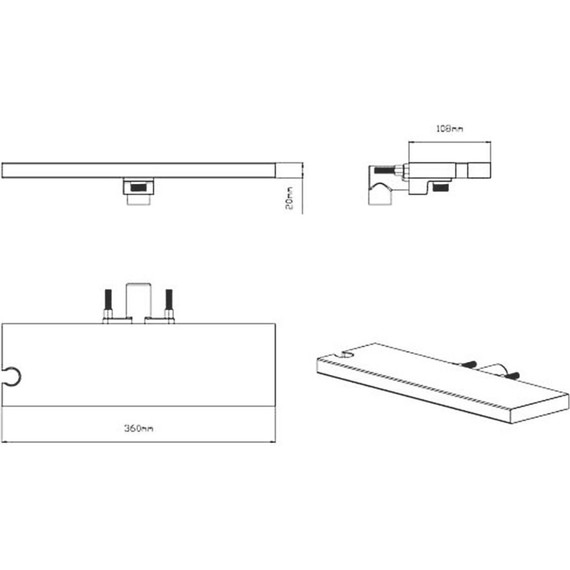 Душевая система для ванны с термостатом Vincea Inspire VSFW-433TI1RMB, черный - фото 16