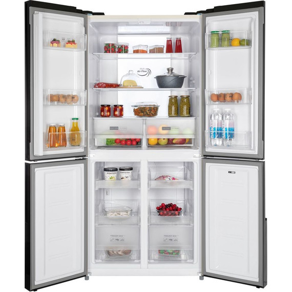 Холодильник Side by Side NordFrost RFQ 510 NFGI inverter (бежевое стекло) - фото 4