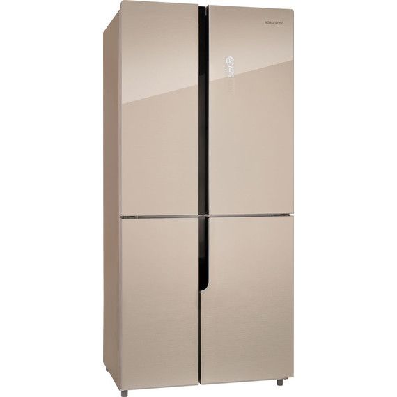 Холодильник Side by Side NordFrost RFQ 510 NFGY inverter (бежевое стекло) - фото 