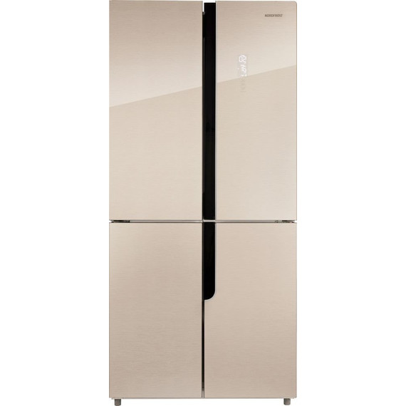 Холодильник Side by Side NordFrost RFQ 510 NFGY inverter (бежевое стекло) - фото 2
