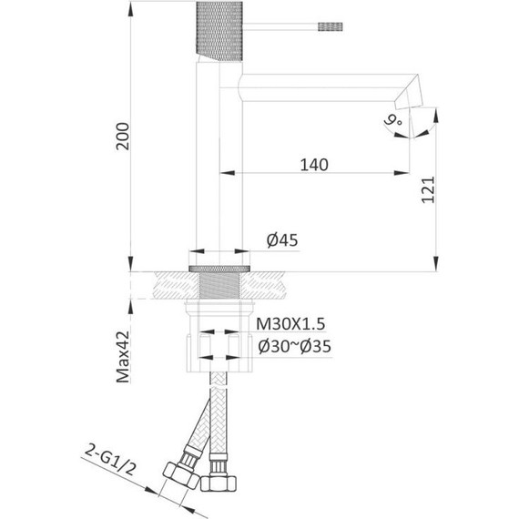 Смеситель для раковины Vincea Desire VBF-1D1BG, брашированное золото - фото 4