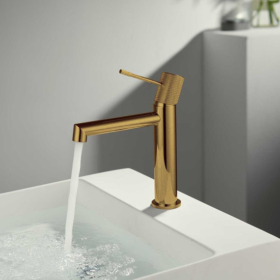 Смеситель для раковины Vincea Desire VBF-1D1BG, брашированное золото - фото 3