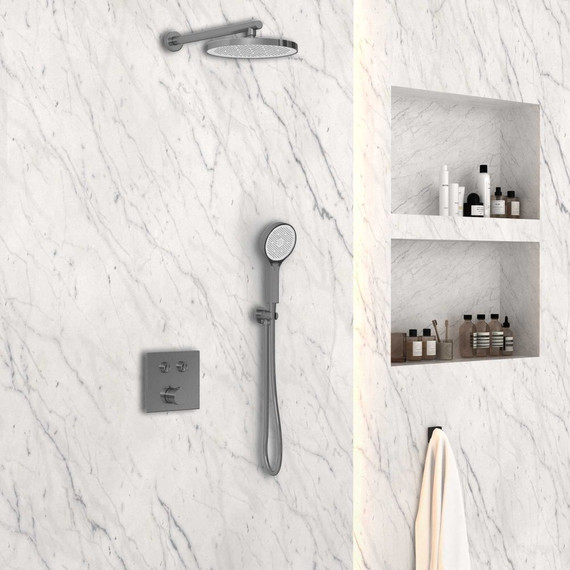 Душевая система для душа Vincea VSFW-4212GM, вороненая сталь - фото 2