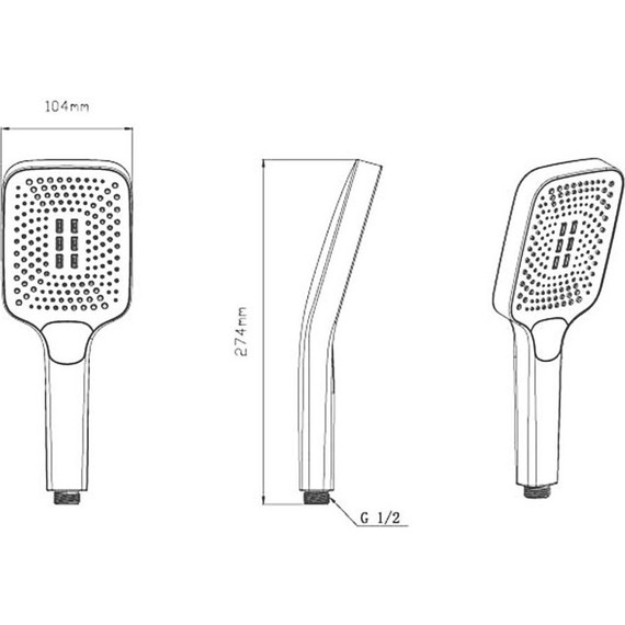 Душевая система для душа с термостатом Vincea VSFW-422T1MB, черный - фото 12