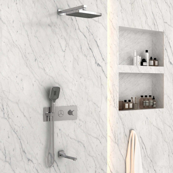 Душевая система для ванны с термостатом Vincea VSFW-432T1CH - фото 3