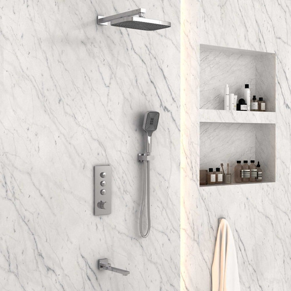 Душевая система для ванны с термостатом Vincea VSFW-433T1CH - фото 3