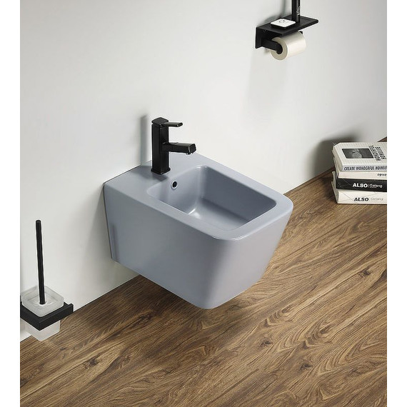 Биде подвесное CeramaLux 5370MHL, голубой матовый - фото 2