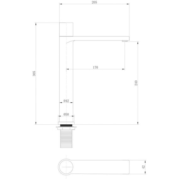 Смеситель для раковины высокий Abber Rund AF8711, Цвет производителя: хром - фото 3
