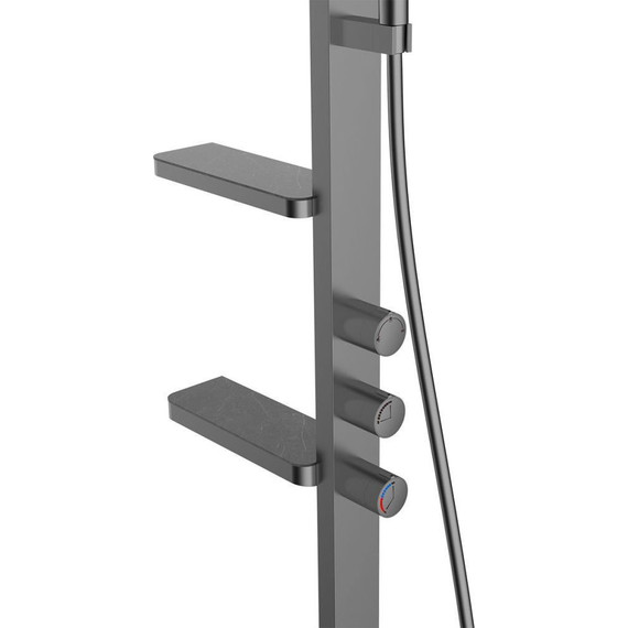 Душевая стойка Vincea Inspire VSFS-3I11GM, вороненая сталь - фото 6