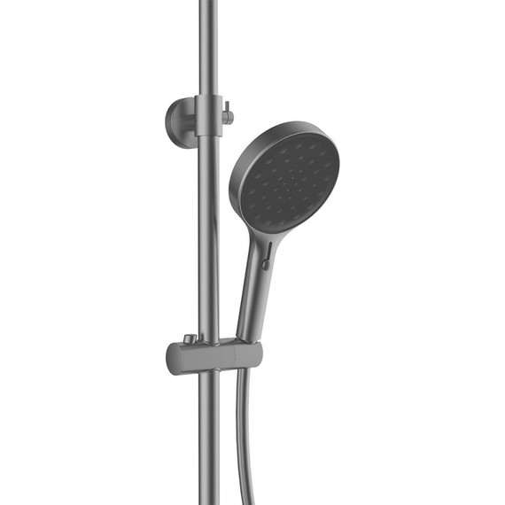 Душевая стойка с термостатом Vincea Inspire VSFS-3I12TGM, вороненая сталь - фото 5