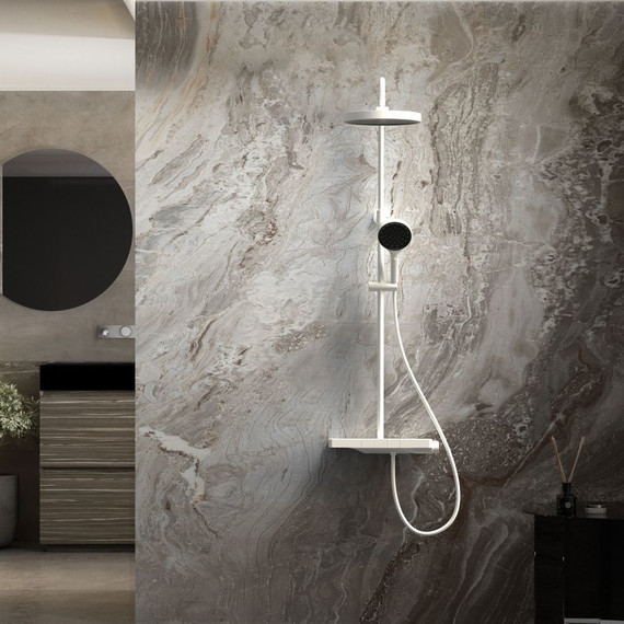 Душевая стойка с термостатом Vincea Inspire VSFS-3I12TW, белый - фото 3